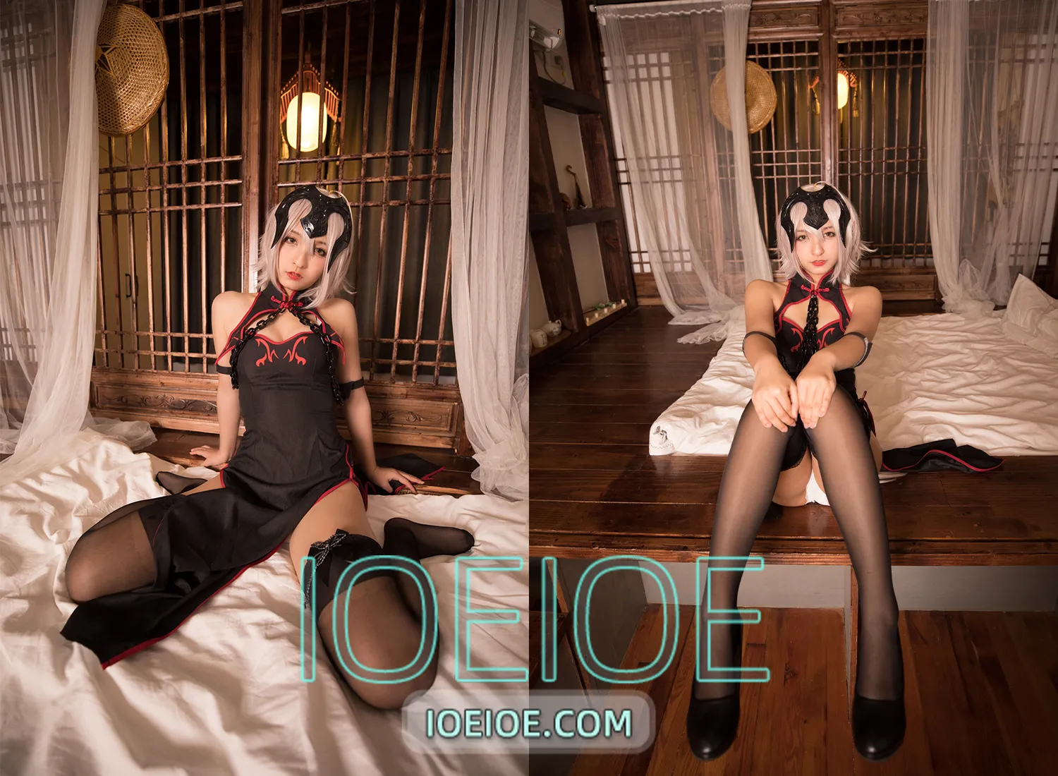 图片[1]-神楽坂真冬 – NO.038 旗袍黑贞 150P-IOE魔盒花园