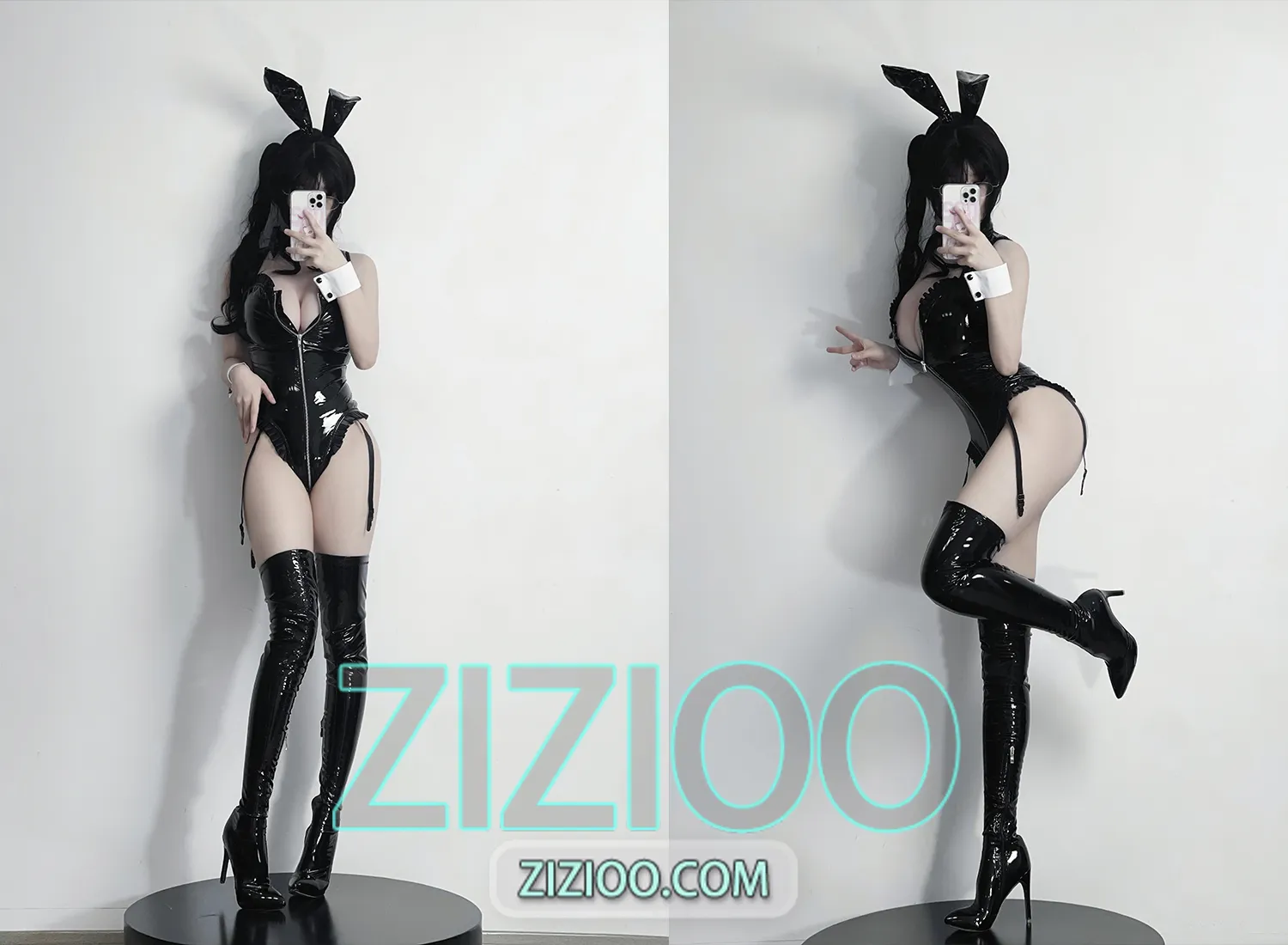 图片[1]-幼愛Youmeko – NO.026 黑漆皮高跟兔女郎 [29P-456M]-IOE魔盒花园