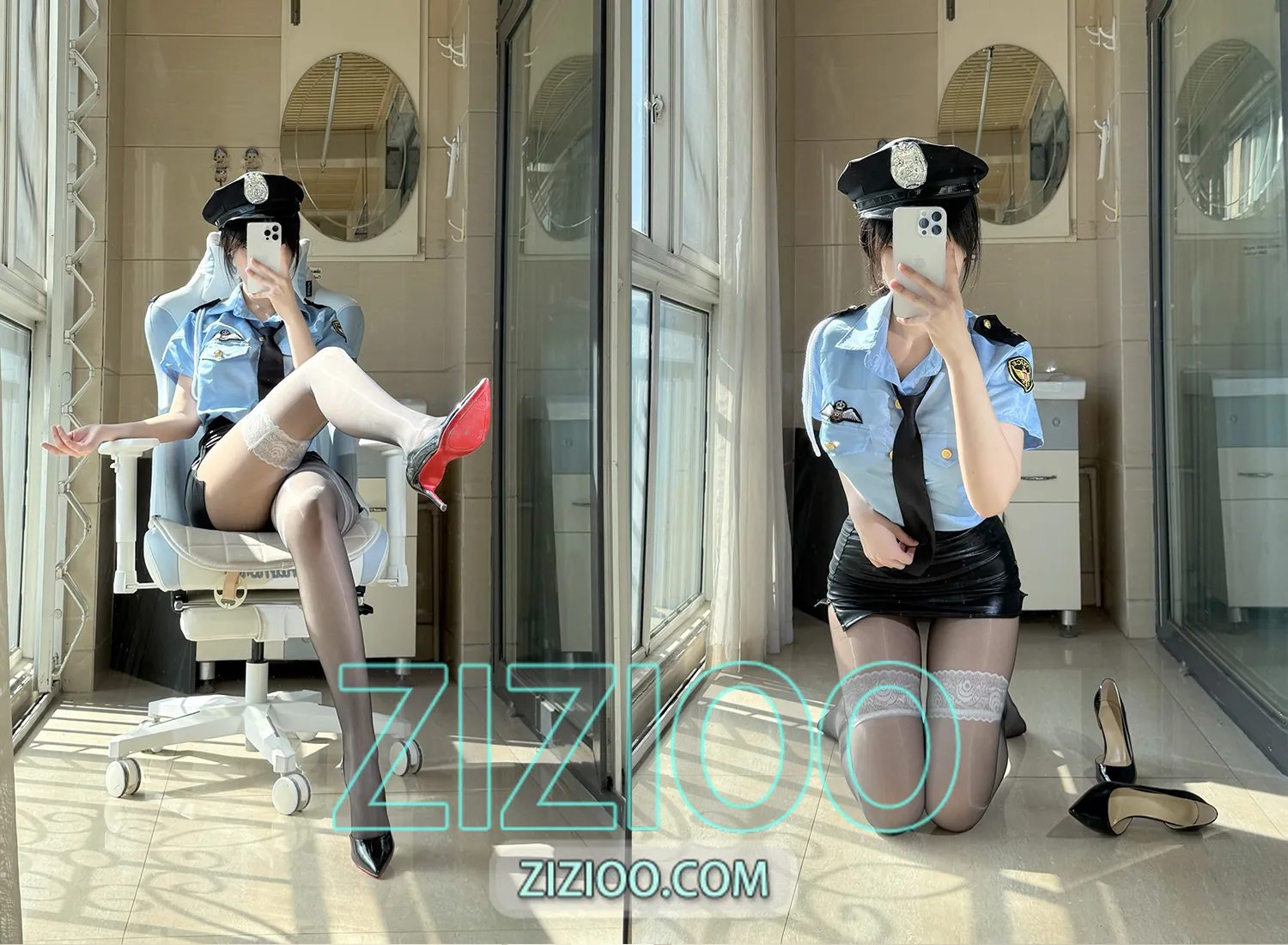 图片[1]-不可爱羚 – NO.004 高价定制 女警制服 [48P+8V-1.04G]-IOE魔盒花园