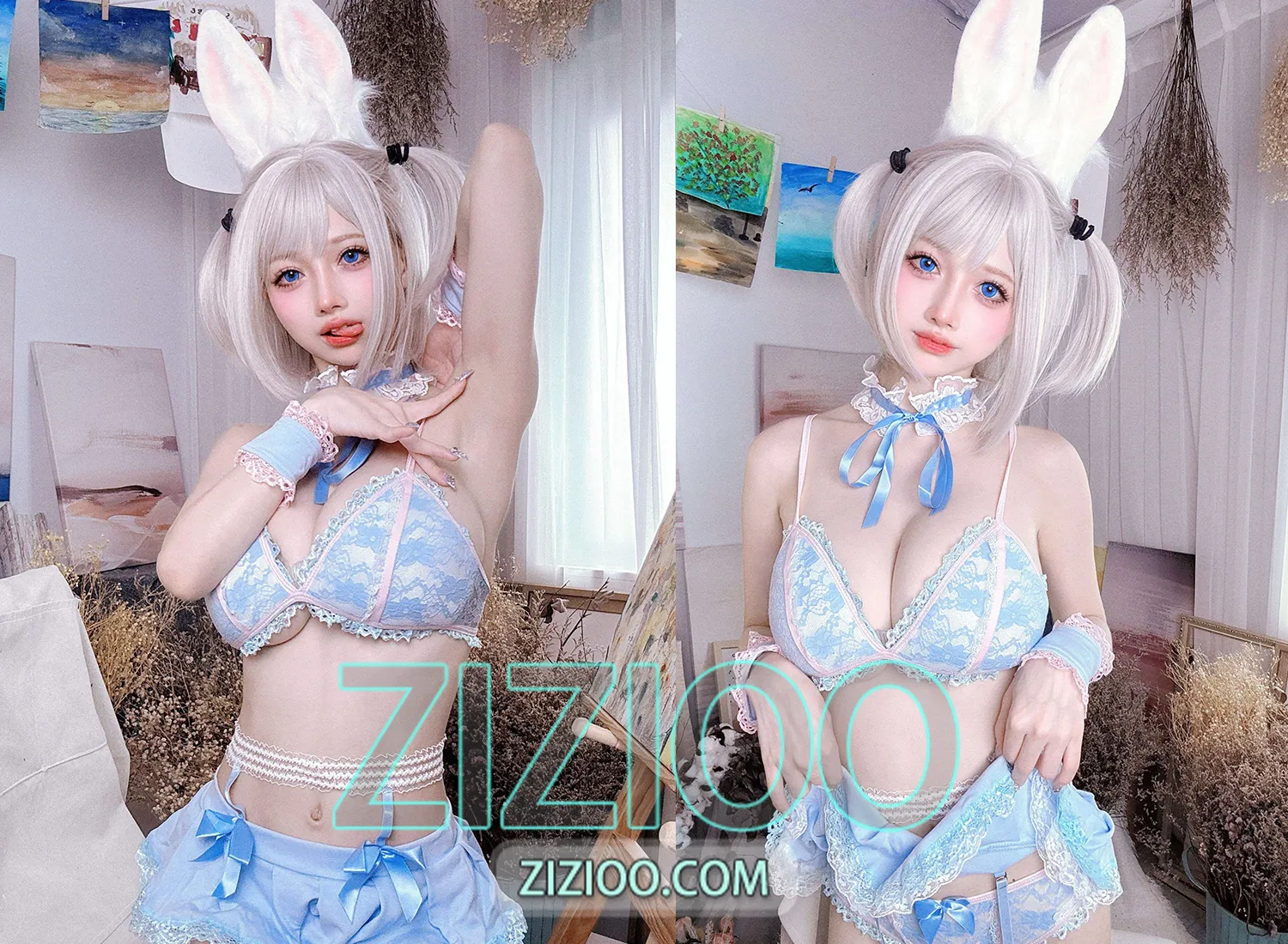图片[1]-沖田凜花Rinka – NO.143 蓝色兔子 [70P-307M]-IOE魔盒花园