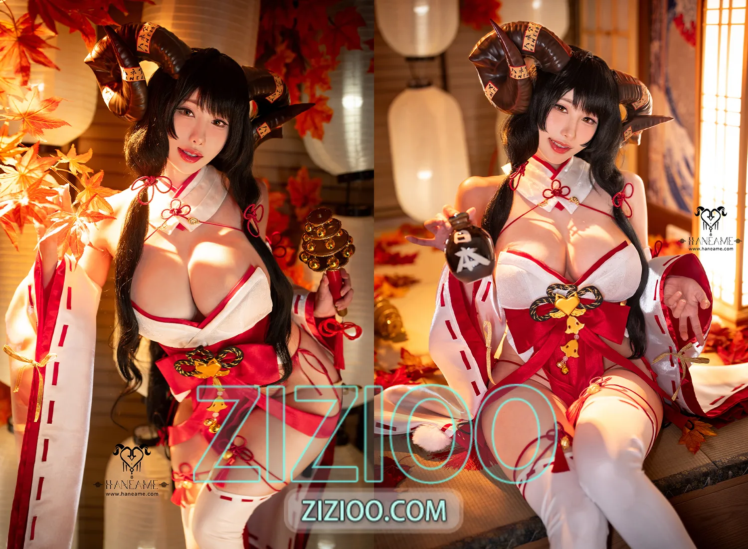 图片[1]-雨波_HaneAme – NO.442 原创写真集 色欲邪羊巫女 [88P-511MB]-IOE魔盒花园