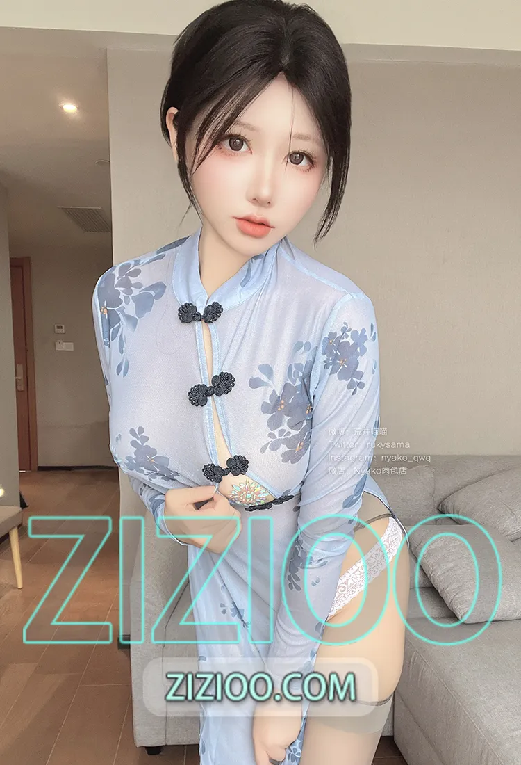 Nyako喵子 - NO.070 自撮り31 灰丝旗袍 [55P+1V-649M]-IOE魔盒花园