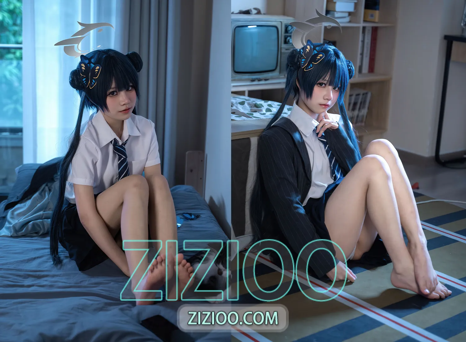 图片[1]-清水凪 – NO.001 蔚蓝档案 龙华妃咲 JK [52P-526MB]-IOE魔盒花园