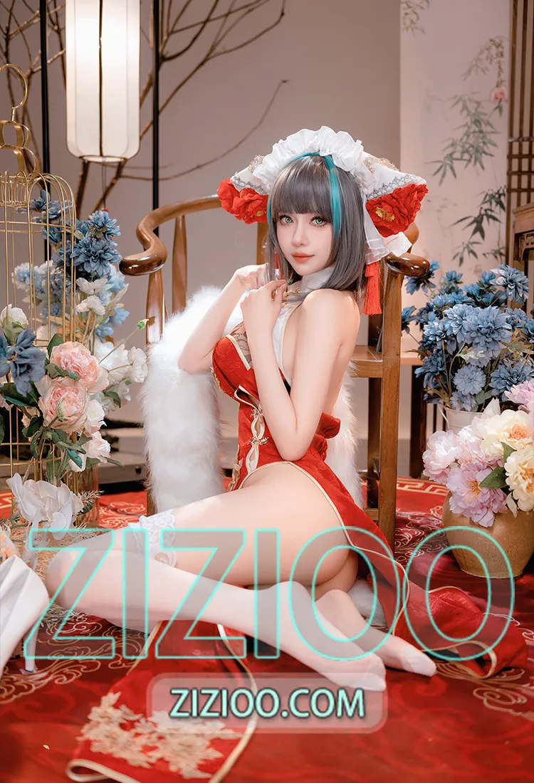 Shika小鹿鹿 – NO.123 碧蓝航线 新年柴郡 [16P-232M]-IOE魔盒花园