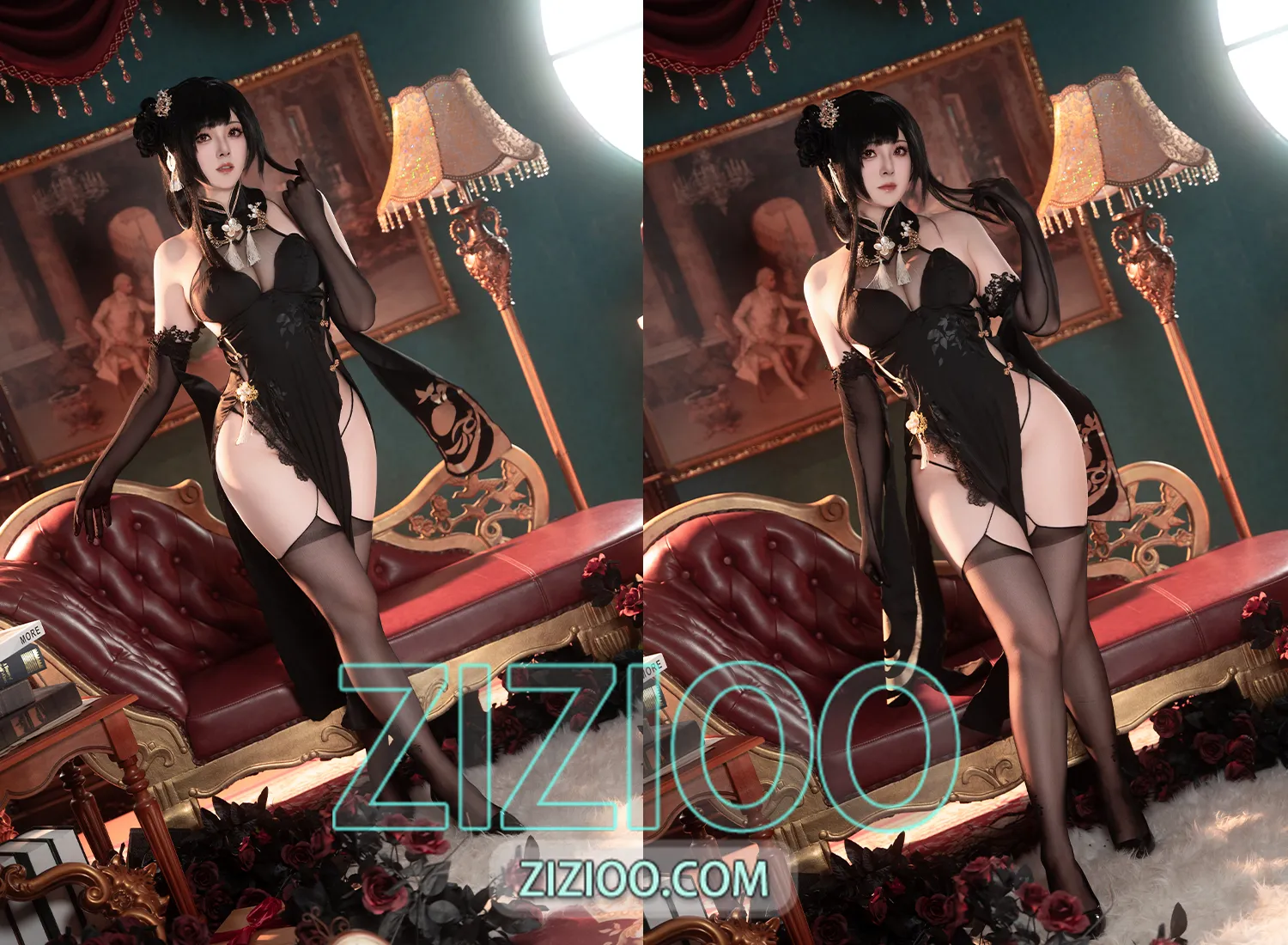 图片[1]-Natsuko夏夏子 – NO.079 碧蓝航线镇海旗袍 [76P-497MB]-IOE魔盒花园