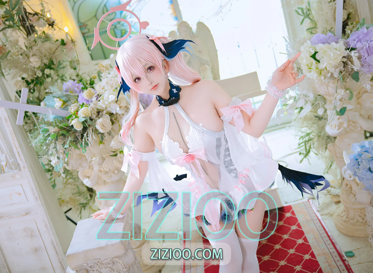 图片[1]-日奈娇 – NO.227 蔚蓝档案 下江小春 花嫁 [26P-170MB]-IOE魔盒花园