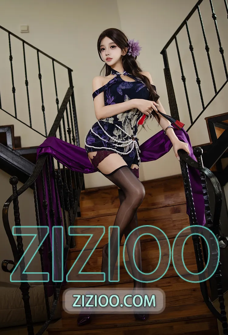 过期米线线喵 – NO.169 紫韵旗袍 [20P-113M]-IOE魔盒花园