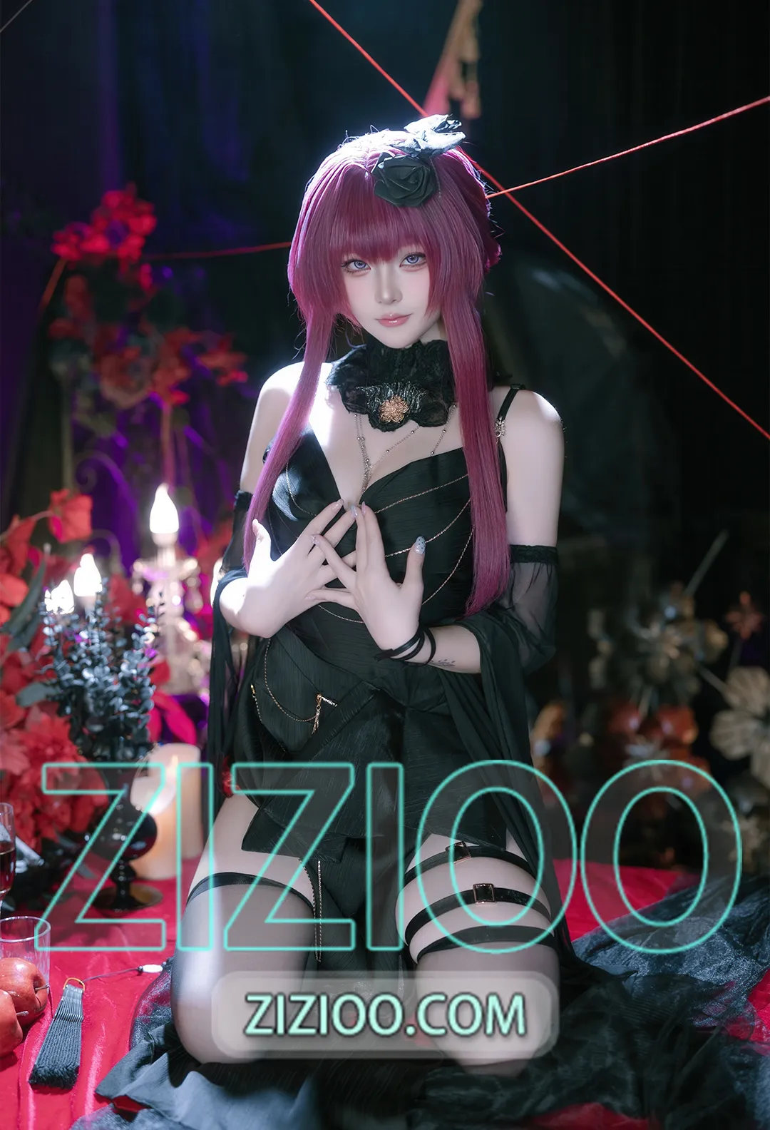 屿鱼 – NO.068 崩坏：星穹铁道 卡芙卡 缚月之夜 [60P-425MB]-IOE魔盒花园