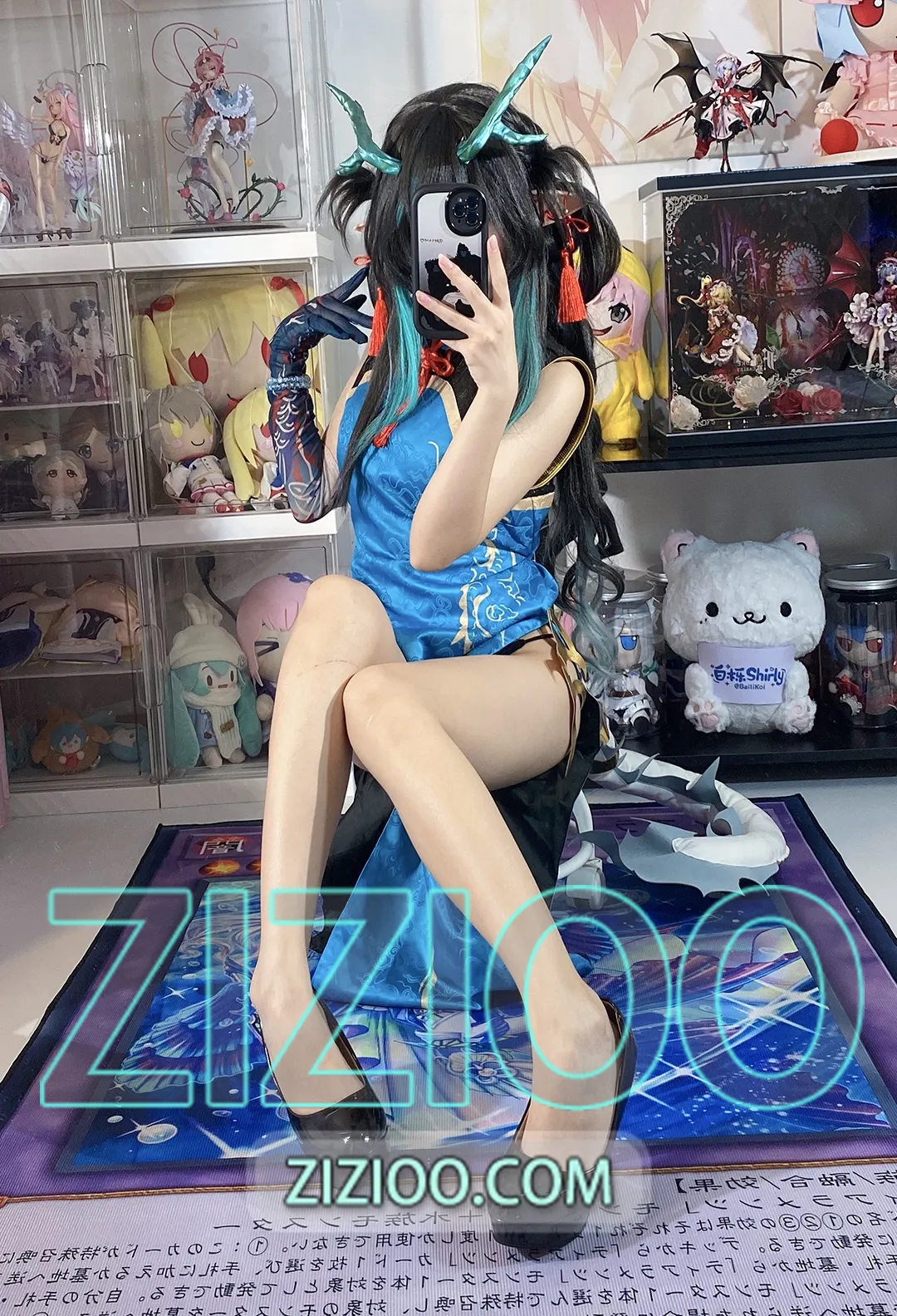 白栎Shirly – NO.016 明日方舟 夕 染尘烟旗袍 [130P+26V-4.06GB]-IOE魔盒花园